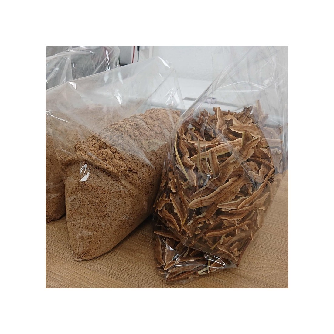 Reishi deshidratado laminado