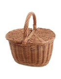 Wicker basket with lids
