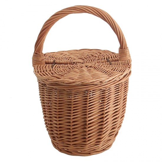 Wicker basket with lids