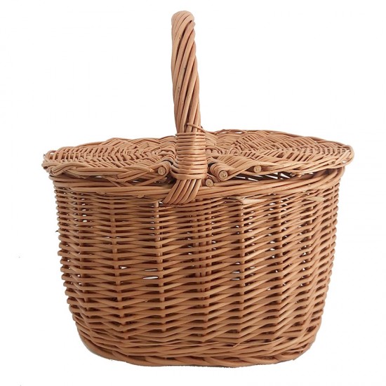 Wicker basket with lids