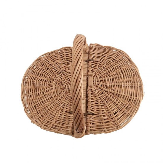 Wicker basket with lids