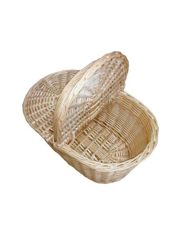 Cesta niscalera con tapas mimbre natural 2