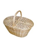 Cesta niscalera con tapas mimbre natural