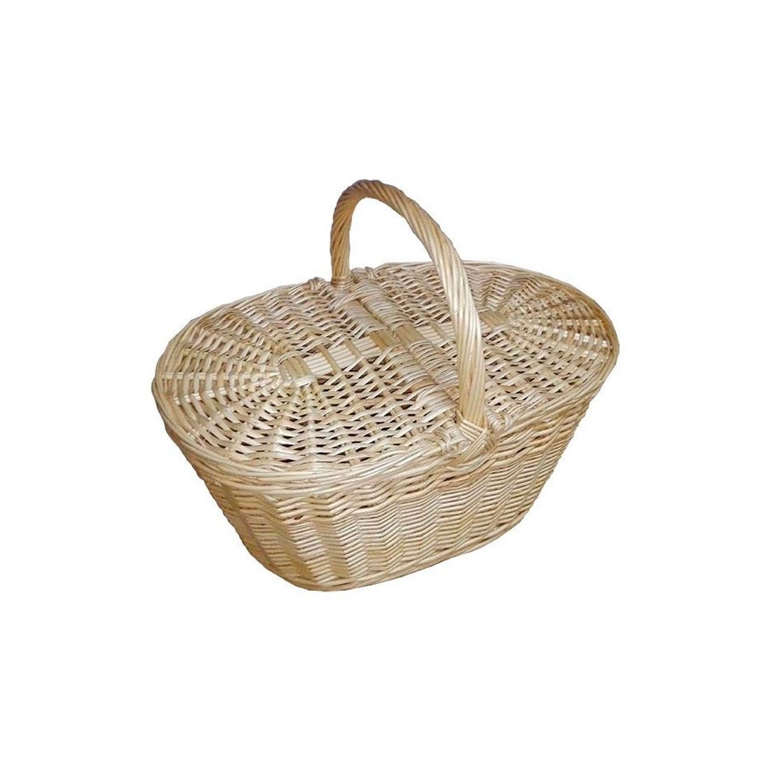 Cesta niscalera con tapas mimbre natural