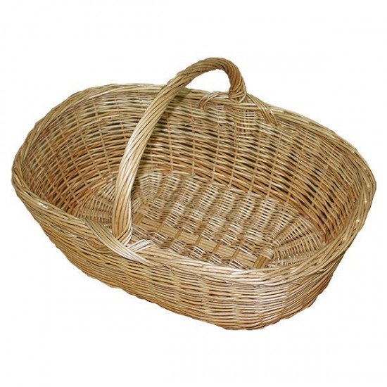 Cesta grande de mimbre natural XL