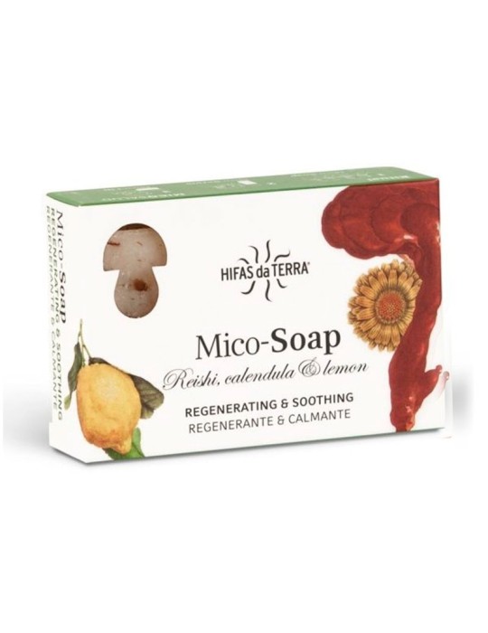 JABÓN MICO-SOAP REISHI+CALÉNDULA+LIMÓN. REGENERANTE, CALMANTE JABÓN MICO-SOAP REISHI+CALÉNDULA+LIMÓN. REGENERANTE, CALMANTE