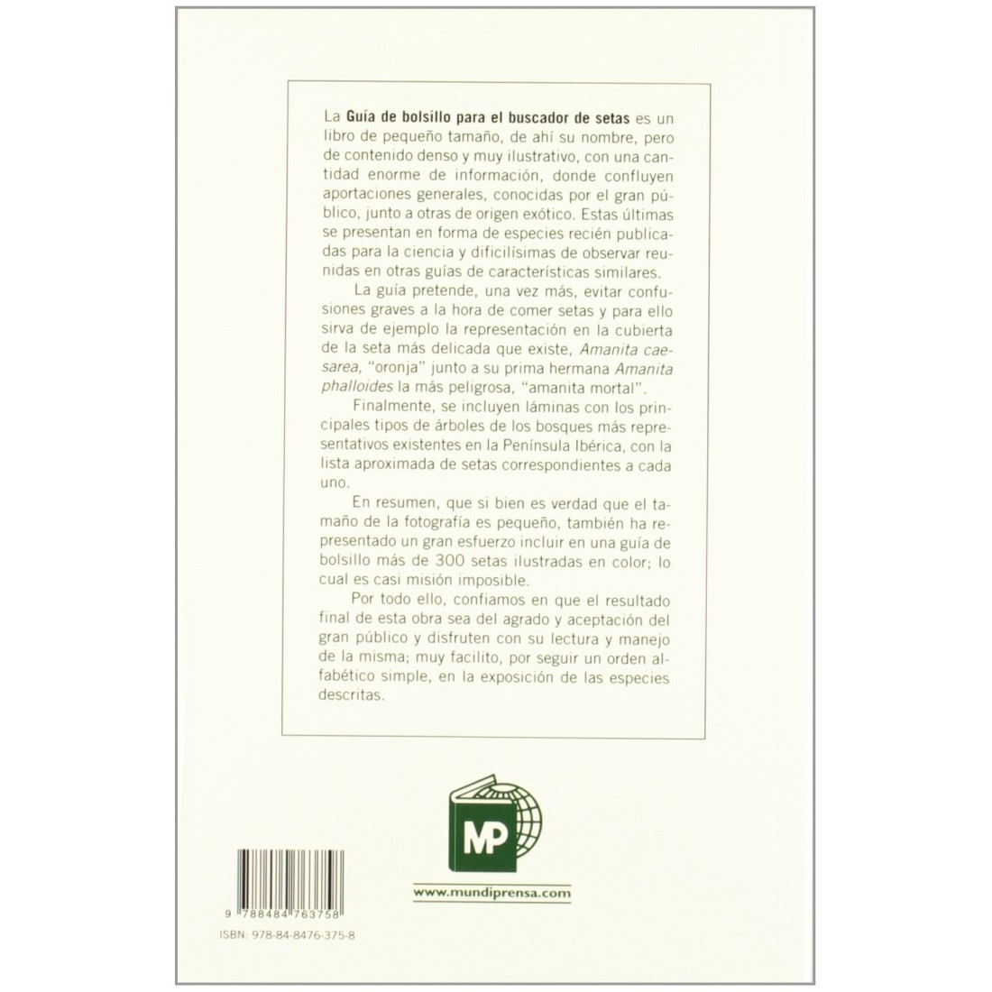 Pocket guide for the mushroom hunter, Calonge