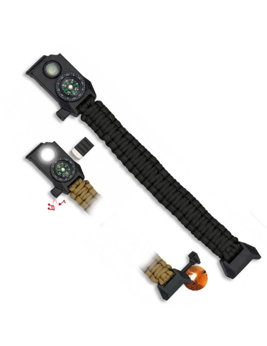 Brazalete paracord/ brujula/silbato/LED Brazalete paracord/ brujula/silbato/LED