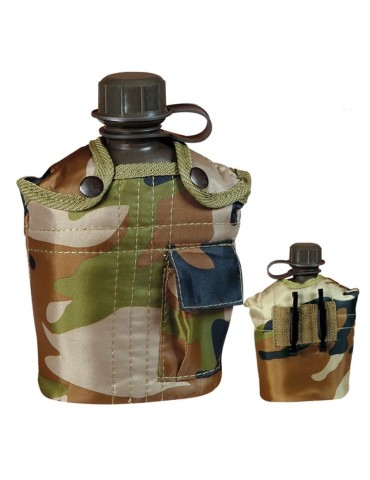 Cantimplora PVC funda camo 1 l.