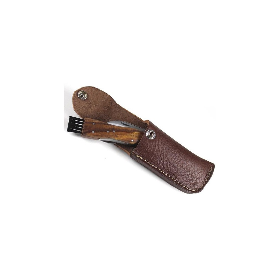 Navaja setas-boletus con funda de piel - Personalizada