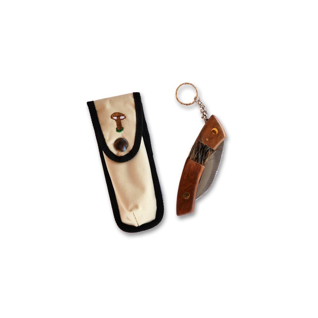 Navaja para setas con cepillo y funda - Personalizada