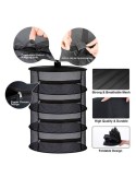 6-Tray Mesh Drying Rack with Zipper Closure