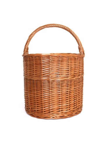 Cesta Redonda Alta de Mimbre Artesanal 2