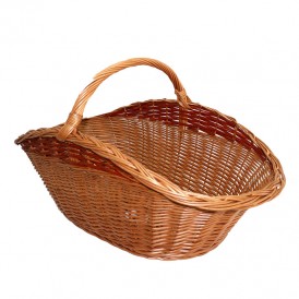 Large wicker wood basket