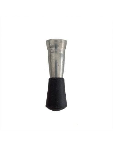 Contera Doble Bastones Metal Goma 16mm