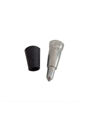 Contera Doble Bastones Metal Goma 16mm 2