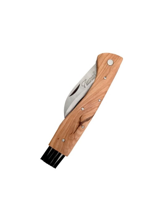 Mushroom Knife with Teak Handle and Brush