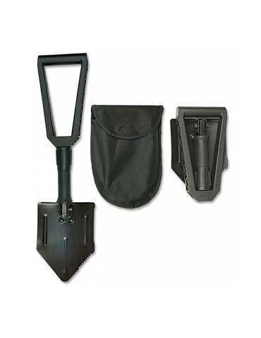 Pala Plegable Negra 58cm Duradera y Ligera