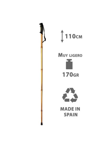 Bastone Trekking Bambù 110cm Leggero Ergonomico 2
