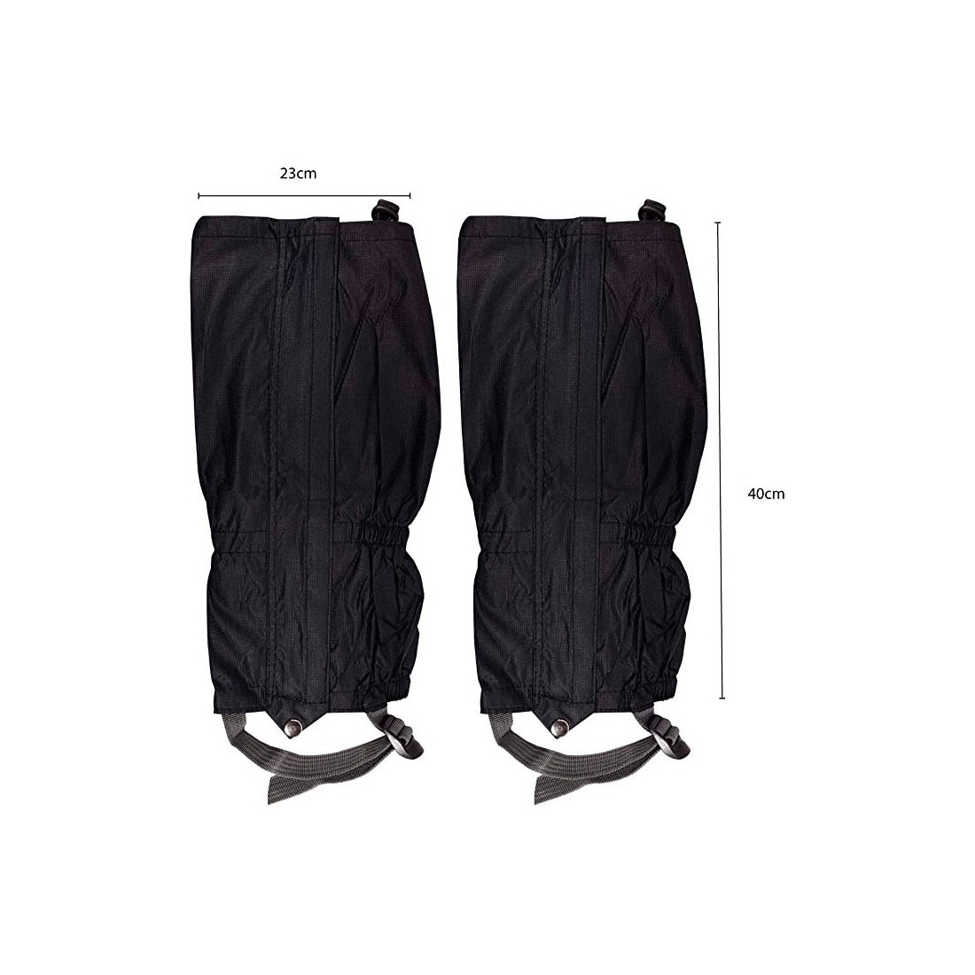 Black Polyester Leggings - Wind & Water Resistant Gaiters