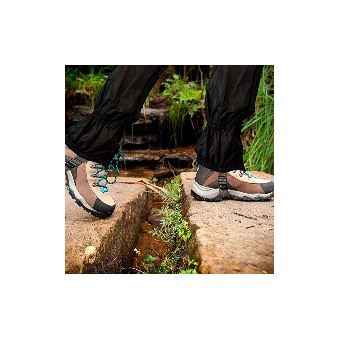 Black Polyester Leggings - Wind & Water Resistant Gaiters