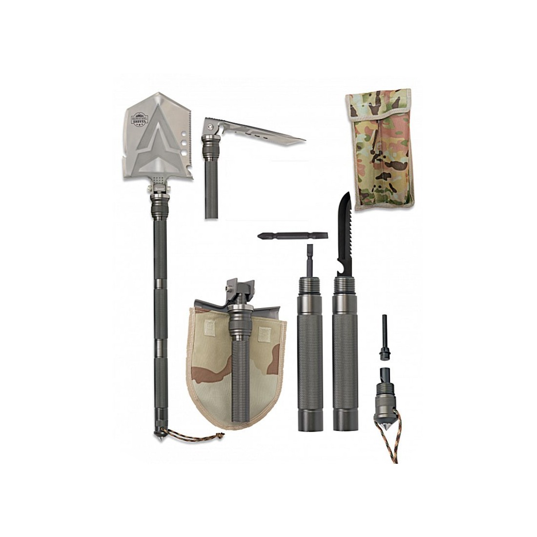 Professional Survival Shovel with 11 Uses