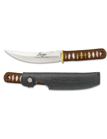 Couteau Tokisu Lame CNC Ficelle Cuir Élégant