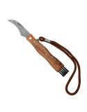 Damascus Steel Mushroom Knife with Brush & Cord