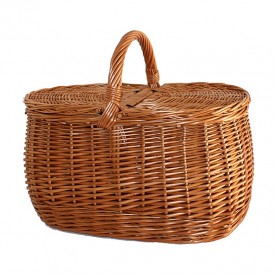 Wicker basket with lids 01