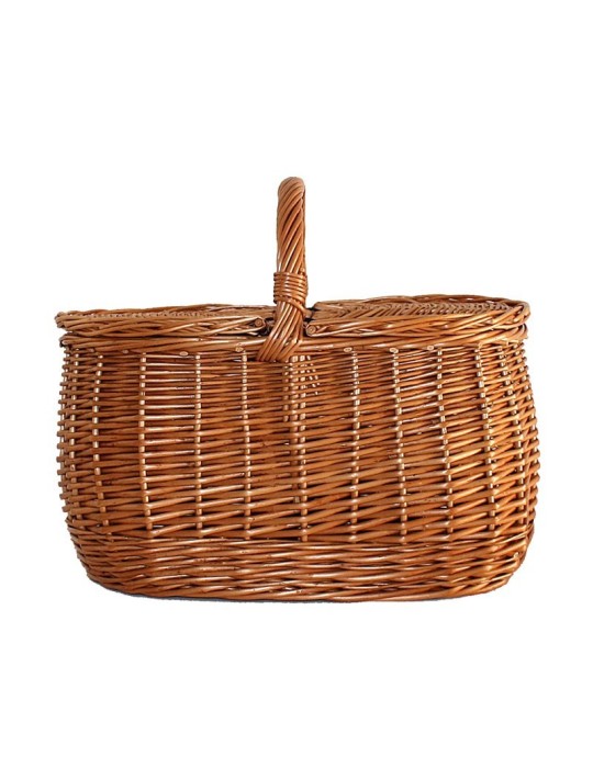 Wicker Basket with Lids 01 | Handcrafted Mushroom...