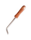 Recolector de trufas tipo uña de acero con mango de madera para gurumelos y setas enterradas.