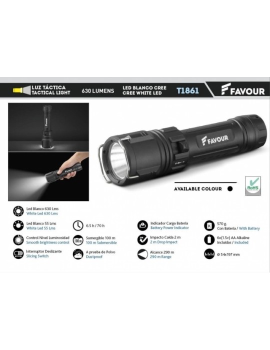 Alum. Diving Flashlight 630LM - 100M Waterproof Alum. Diving Flashlight 630LM - 100M Waterproof