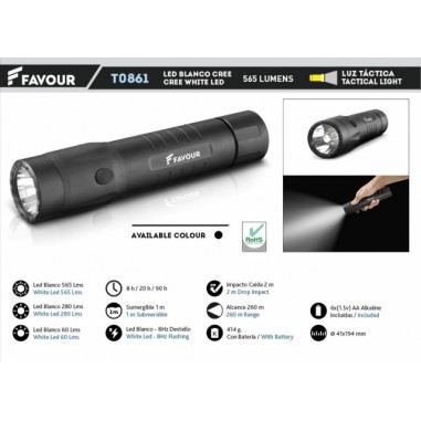 LED flashlight alum. WATER. Includes...