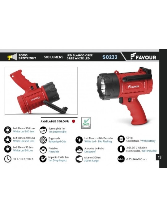 Foco 500lm WATER Sumergible Resistente