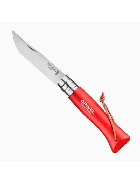 Coltello Opinel nº08 Rosso Avventuriero - Acciaio...