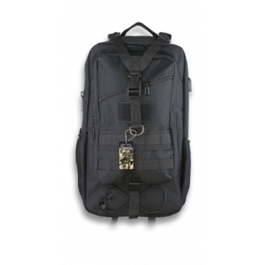 Tactical Backpack Black Usb connector