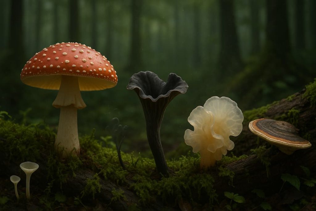 distintos tipos de hongos